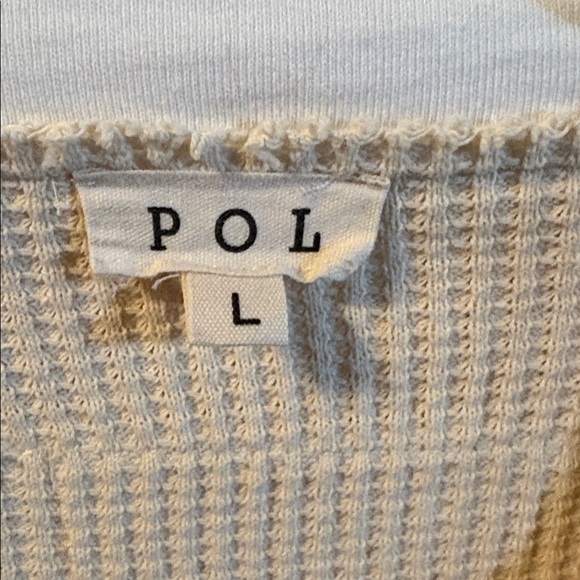 POL Cream Textured Knit Sweater; Size L - Picture 5 of 8